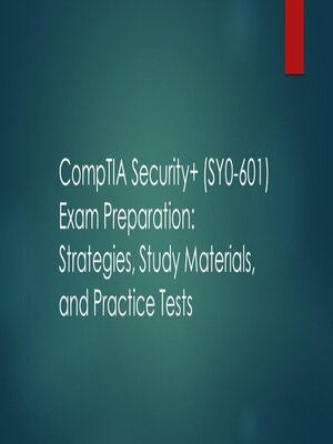 cover image of CompTIA Security+ (SY0-601) Exam Preparation